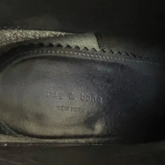 rag & bone WESLEY Suede Leather Gray Brown Ankle Boots Booties Stacked H… - Picture 8 of 14